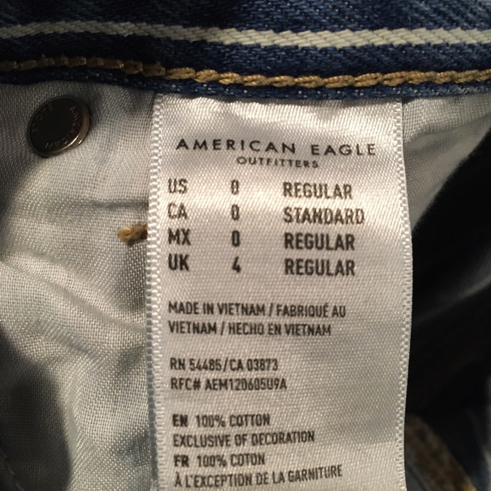 American Eagle Striped Mom Jeans Pencil Cut - Picture 6 of 12